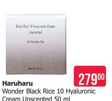 Haruharu Wonder Black Rice 10 Hyaluronic Cream Unscented 50 ml Teta drogerie