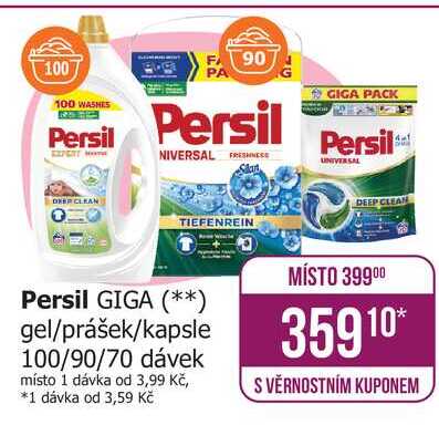 Persil GIGA gel/prášek/kapsle 100/90/70 dávek Teta drogerie