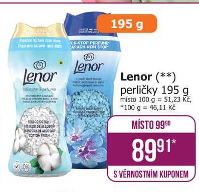 Lenor Unstoppables Vonné Perličky 195g, vybrané druhy Teta drogerie