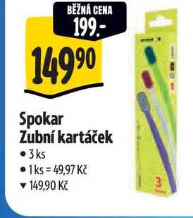 Spokar Zubní kartáček, 3 ks Albert