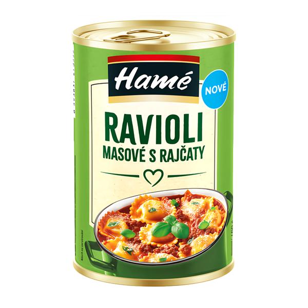 Hamé Ravioly masové s rajčaty