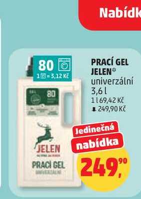 PRACÍ GEL JELEN, 3,6 l