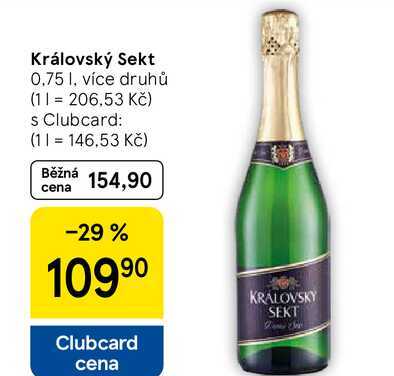 Královský Sekt, 0.75 l, více druhů 