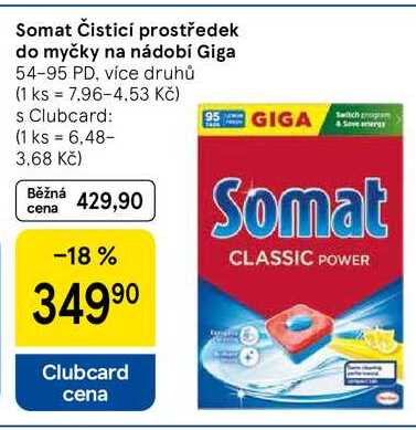 Somat Čisticí prostředek do myčky na nádobí Giga, 54-95 PD, více druhů  