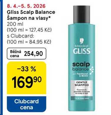 Gliss Scalp Balance Šampon na vlasy, 200 ml Tesco