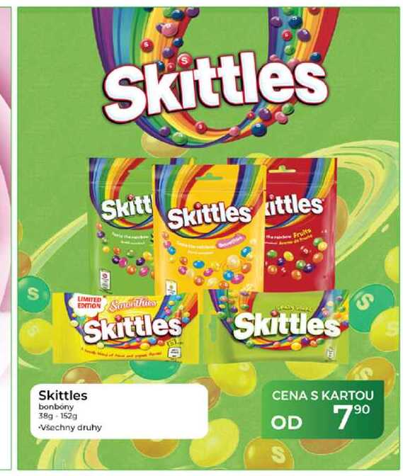 Skittles bonbony 38g-152g