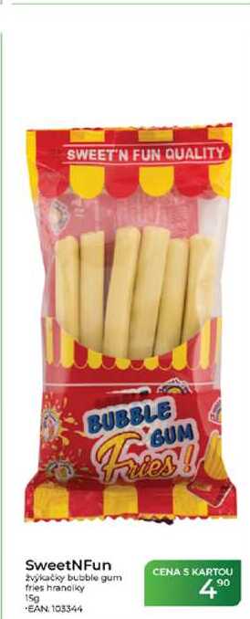 SweetNFun žvýkačky bubble gum fries hranolky 15g  