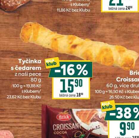 Tyčinka s čedarem z naší pece 80 g