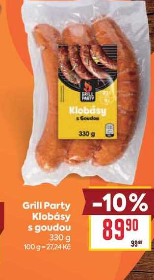 Grill Party Klobásy s goudou 330 g