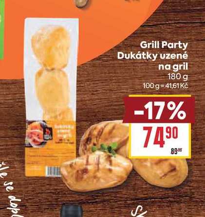 Grill Party Dukátky uzené na gril 180 g 