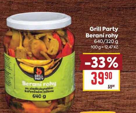 Grill Party Berani rohy 640/320 g