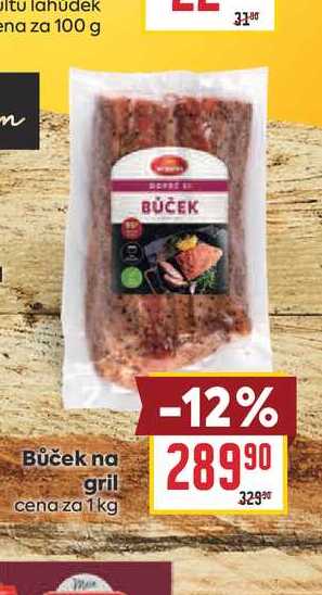 Bůček na gril cena za 1kg 