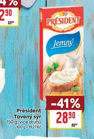 Jemný Président Tavený sýr 150 g