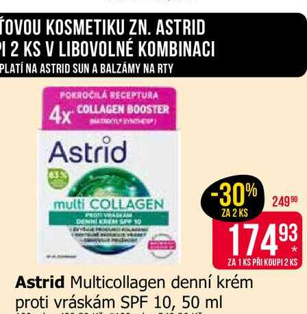 Astrid Multicollagen denní krém proti vráskám SPF 10, 50 ml 