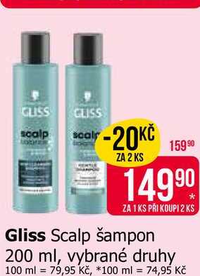 Gliss Scalp šampon 200 ml, vybrané druhy Teta drogerie
