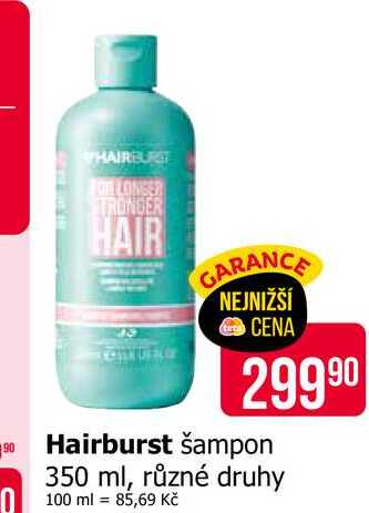 Hairburst šampon 350 ml, různé druhy Teta drogerie
