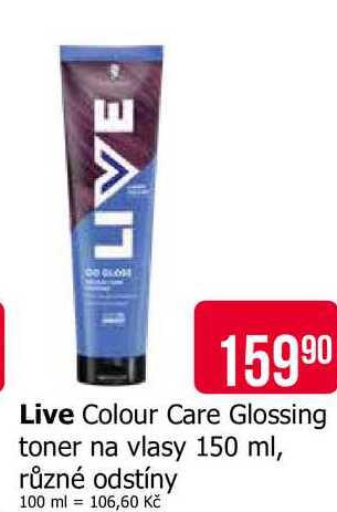 Live Colour Care Glossing toner na vlasy 150 ml, různé odstíny Teta drogerie