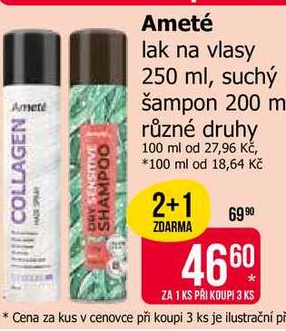Ameté lak na vlasy 250 ml Teta drogerie
