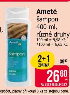 Ameté šampon 400 ml, různé druhy Teta drogerie