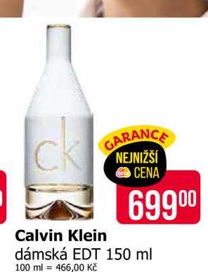 Calvin Klein dámská EDT 150 ml 