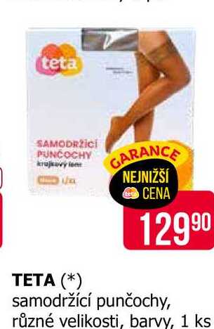 TETA samodržící punčochy, různé velikosti, barvy, 1 ks 