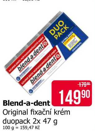 Blend-a-dent Original fixační krém duopack 2x 47 g 