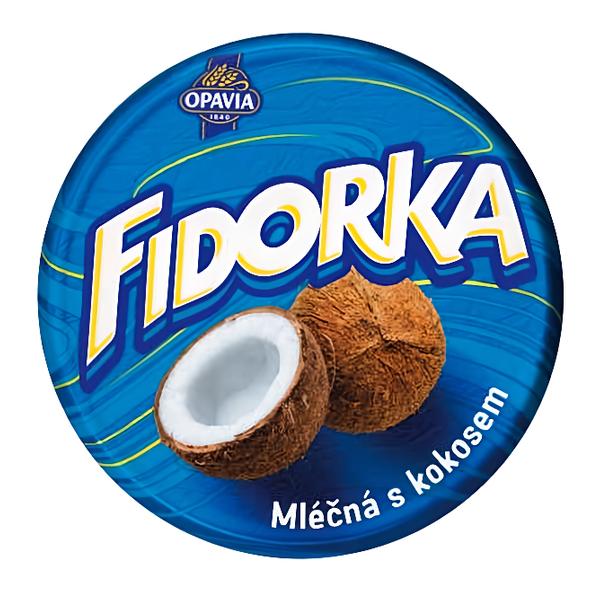 Opavia Fidorka Mléčná s kokosem, modrá