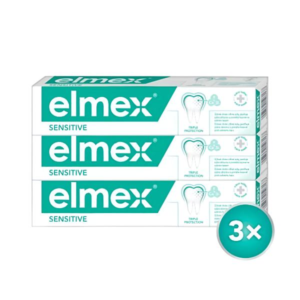 Elmex Zubní pasta Sensitive Tirpack 3x75 ml