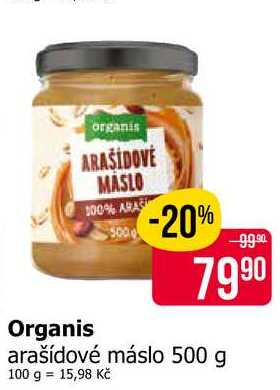 Organis arašídové máslo 500 g 