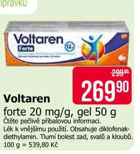 Voltaren forte 20 mg/g, gel 50 g 