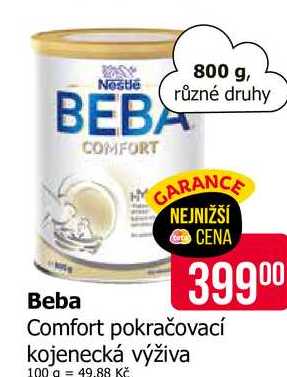 BEBA Comfort pokračovací kojenecká výživa 800 g Teta drogerie