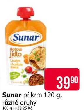 Sunar příkrm 120 g, různé druhy Teta drogerie