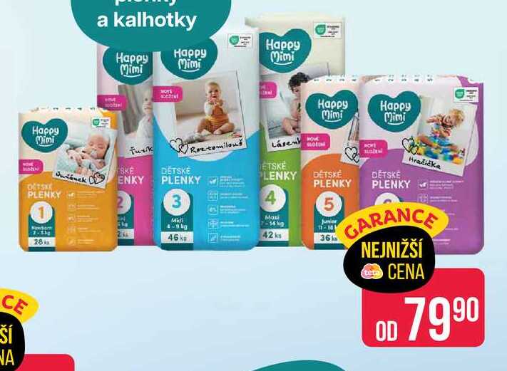 Happy Mimi DĚTSKÉ PLENKY 1 28ks