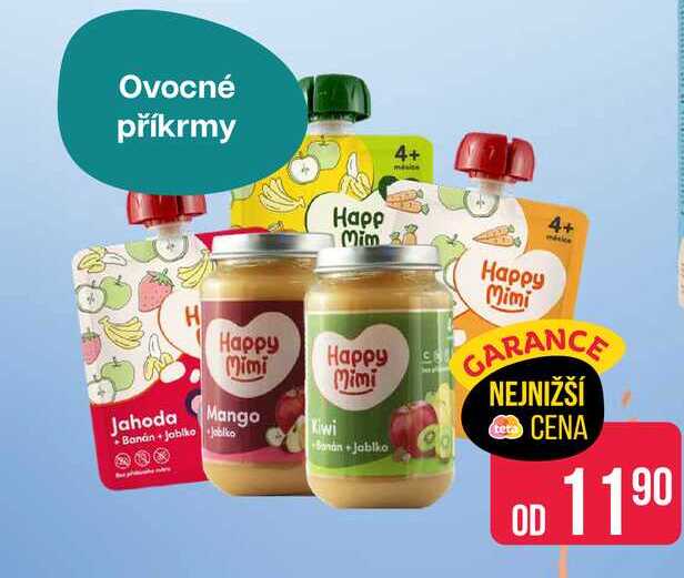 Happy Mimi ovocné příkrmy Teta drogerie