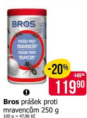 Bros prášek proti mravencům 250 g