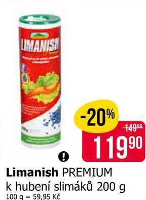Limanish PREMIUM k hubení slimáků 200 g Teta drogerie
