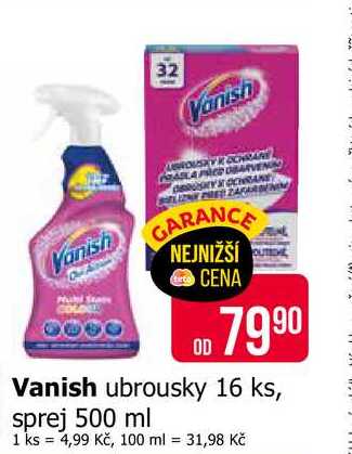 Vanish ubrousky 16 ks Teta drogerie