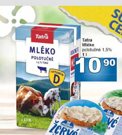 Tatra Mléko polotučné 1,5% 1l