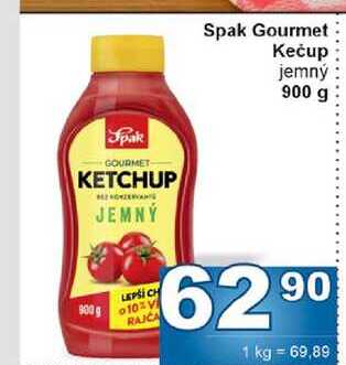 Spak Gourmet Kečup jemný 900 g 