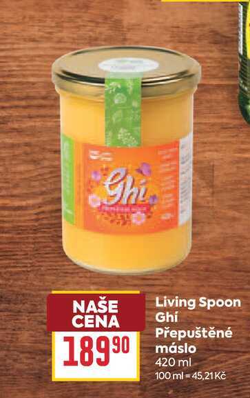 Living Spoon Ghi Přepuštěné máslo 420 ml 