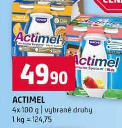 Actimel 4x 100 g vybrané druhy 
