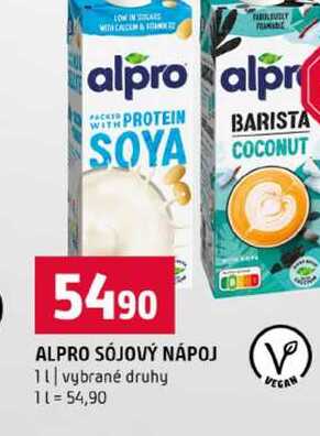 ALPRO SÓJOVÝ NÁPOJ 1l vybrané druhy