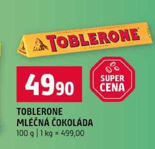 TOBLERONE MLÉČNÁ ČOKOLÁDA 100 g