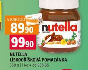NUTELLA LÍSKOOŘÍŠKOVÁ POMAZÁNKA 350 g 