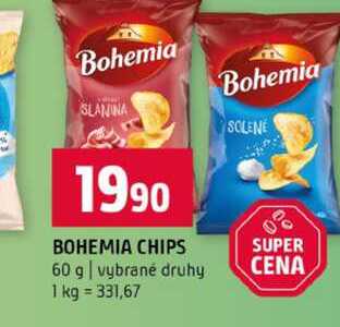 BOHEMIA CHIPS 60 g vybrané druhy