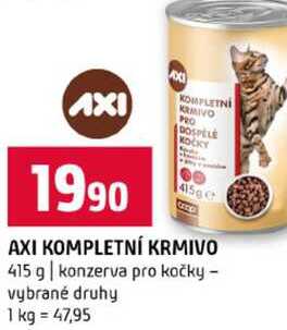 AXI KOMPLETNÍ KRMIVO 415 g konzerva pro kočky vybrané druhy