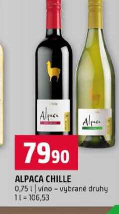 ALPACA CHILLE 0,75l vino vybrané druhy