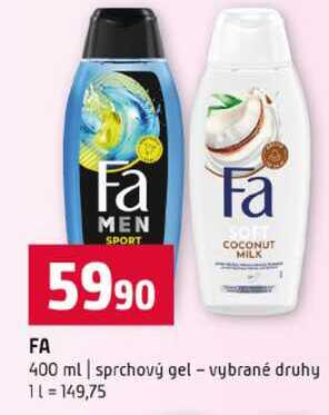 FA 400 ml sprchový gel vybrané druhy Terno