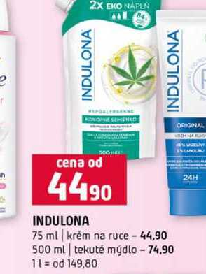 INDULONA 75 ml krém na ruce 500 ml tekuté mýdlo Terno