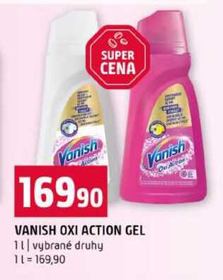 VANISH OXI ACTION GEL 1l vybrané druhy Terno